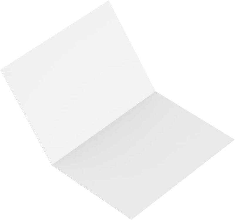 Reskid 100-Pack Heavyweight White Blank Cards - 7x10 Scored To 5x7 - 110lb Printable Note Cards (5x7 Inches) - Image 2